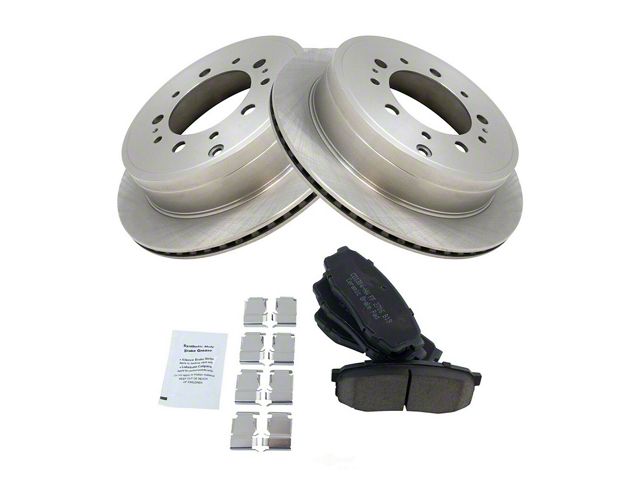 Ceramic 5-Lug Brake Rotor and Pad Kit; Rear (07-21 Tundra)