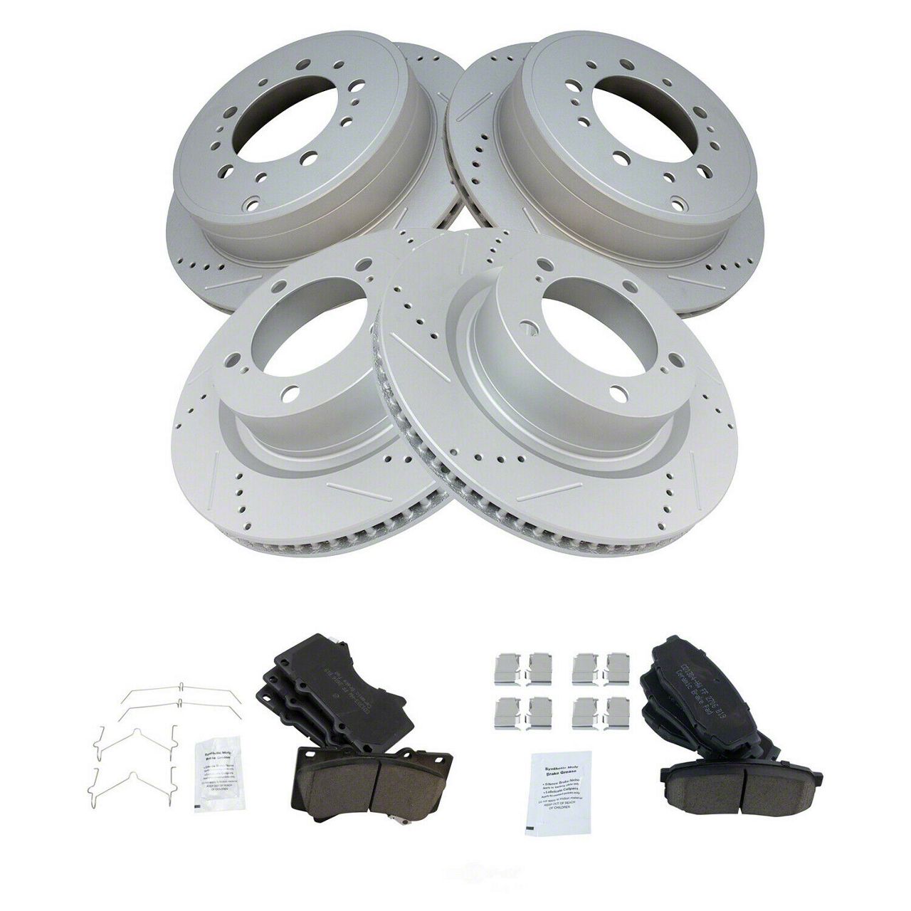 Tundra Ceramic Performance 5Lug Brake Rotor and Pad Kit; Front and