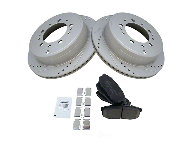 Ceramic Performance 5-Lug Brake Rotor and Pad Kit; Rear (07-21 Tundra)