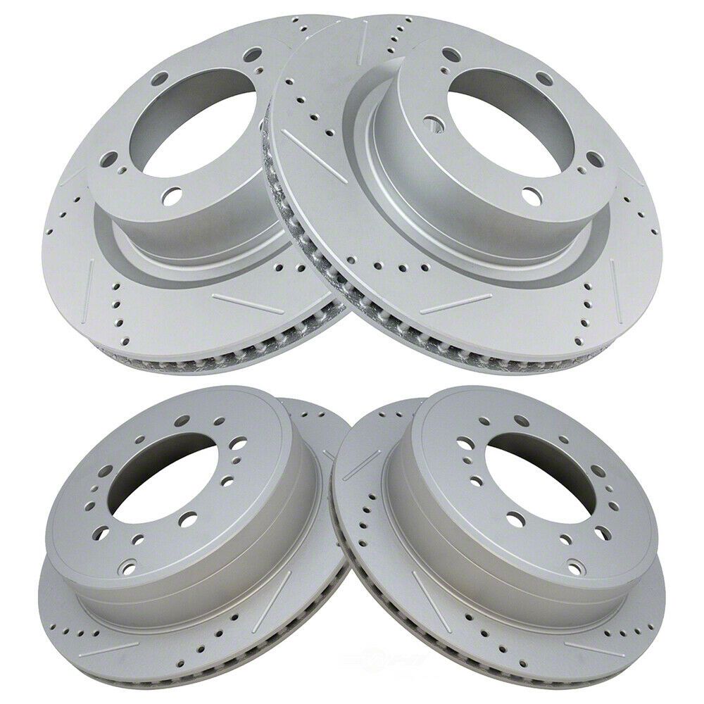 Tundra Performance Drilled and Slotted 5Lug Rotors; Front and Rear (0721 Tundra) Free Shipping