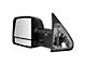 Powered Heated Manual-Folding Mirror; Textured Black; Driver Side (07-21 Tundra)