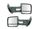 Powered Heated Manual-Folding Mirrors; Textured Black (14-21 Tundra)