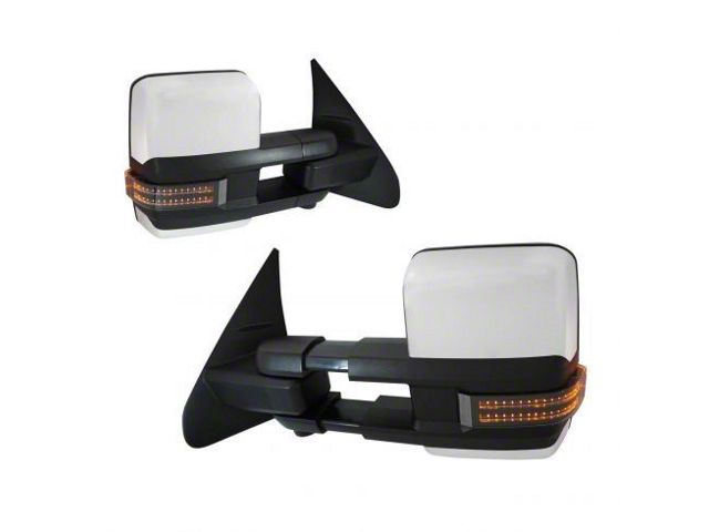 Powered Heated Memory Manual-Telescoping Towing Mirrors; Chrome (14-17 Tundra)