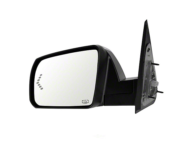 Powered Heated Memory Mirror with Puddle Light; Chrome; Driver Side (07-13 Tundra)