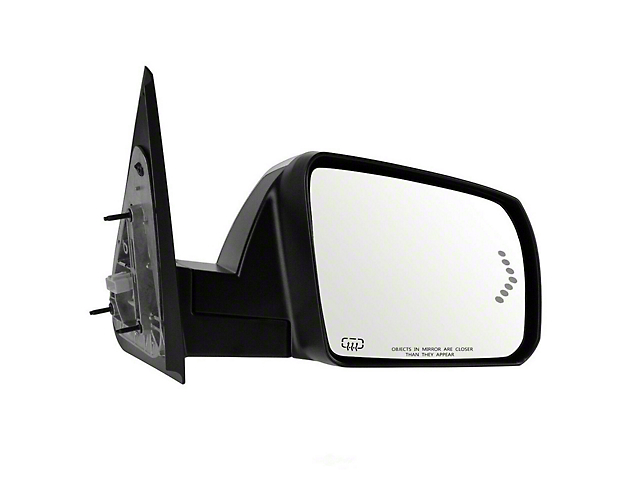 Powered Heated Memory Mirror with Puddle Light; Chrome; Passenger Side (07-13 Tundra)