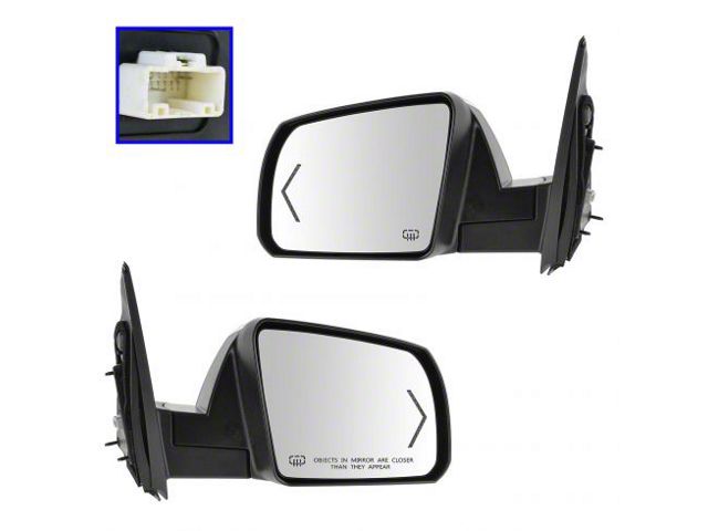 Powered Heated Memory Mirrors with Puddle Lights; Chrome (14-18 Tundra)
