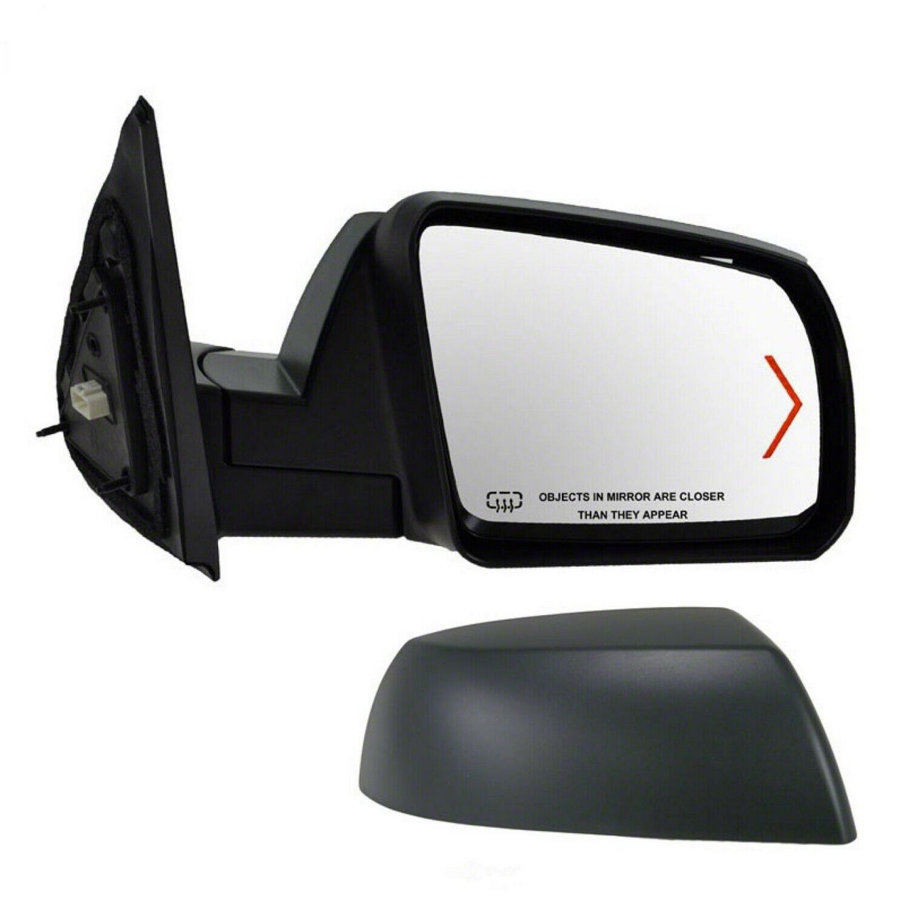 Powered Heated Mirror with Turn Signal; Textured Black; Passenger Side (07-13 Tundra)
