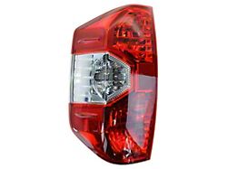 Tail Light; Chrome Housing; Red Clear Lens; Driver Side (14-21 Tundra)