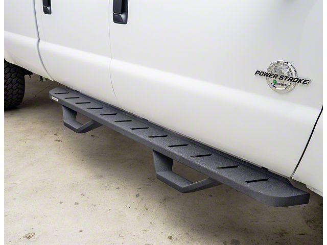 RB10 Running Boards with Drop Steps; Textured Black (07-21 Tundra CrewMax)