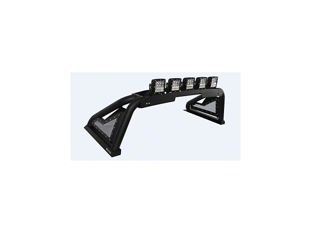 Sport Bar 2.0 Roll Bar with Power Actuated Retractable Light Mount; Textured Black (14-18 Silverado 1500)