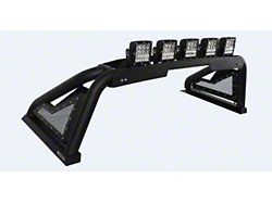 Go Rhino Sport Bar 2.0 Roll Bar with Power Actuated Retractable Light Mount; Textured Black (14-18 Sierra 1500)