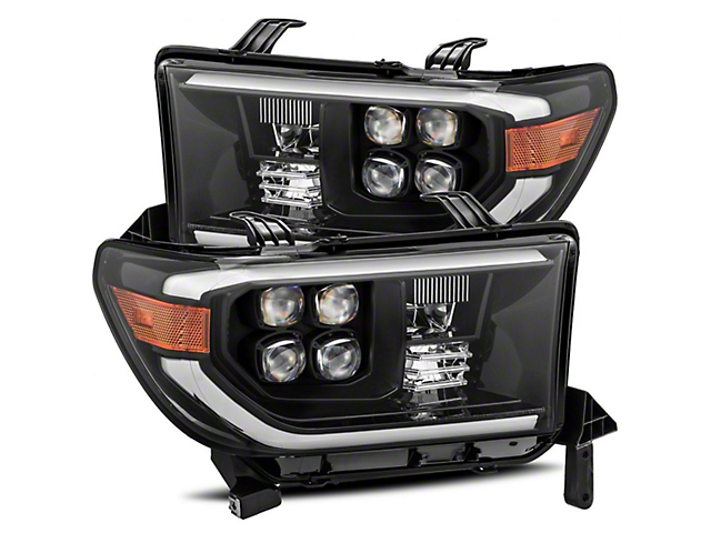 NOVA-Series LED Projector Headlights; Jet Black Housing; Clear Lens (07-13 Tundra)