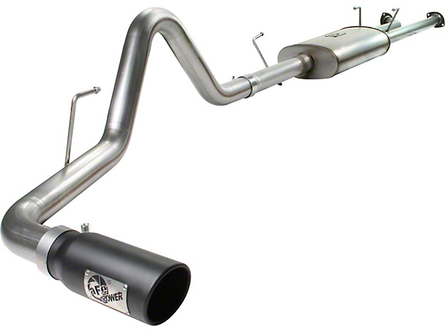 AFE MACH Force-XP 3-Inch Single Exhaust System with Black Tip; Side Exit (07-09 5.7L Tundra)