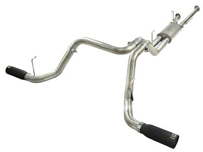AFE MACH Force-XP 2.50 to 3-Inch Dual Exhaust System with Black Tips; Side Exit (10-21 5.7L Tundra)
