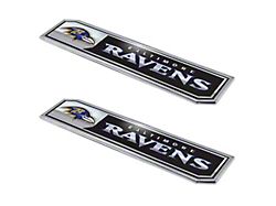 Baltimore Ravens Embossed Emblems; Black (Universal; Some Adaptation May Be Required)