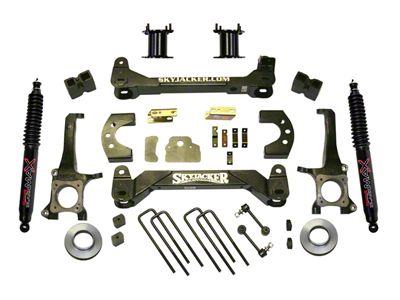 SkyJacker 6-Inch Front Strut Spacer Suspension Lift Kit with Black MAX Shocks (07-21 Tundra, Excluding TRD Pro or Air Ride Models)