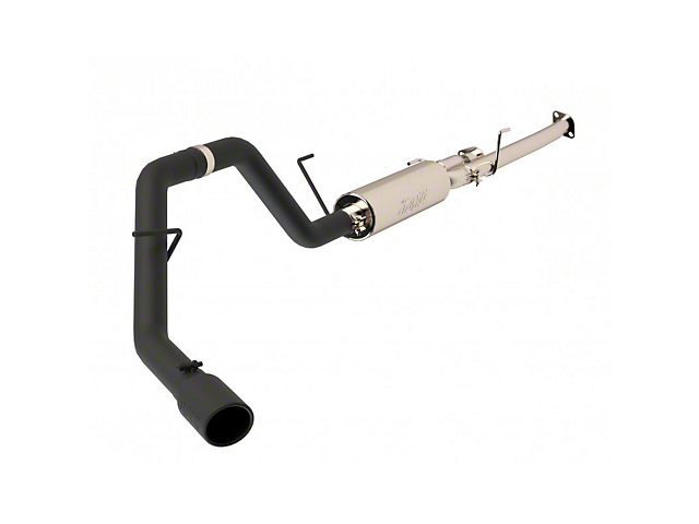 MBRP Armor BLK Single Exhaust System; Side Exit (09-21 5.7L Tundra)