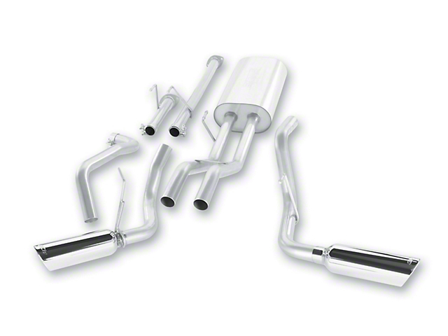 Borla Touring Dual Exhaust System with Polished Tips; Side Exit (10-21 4.6L Tundra)