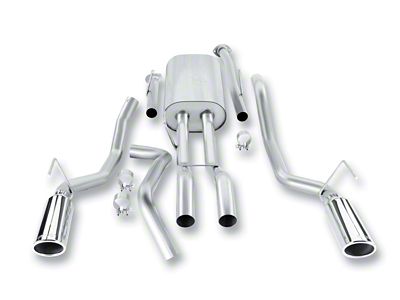Borla Touring Dual Exhaust System with Polished Tips; Rear Exit (10-13 4.6L Tundra)