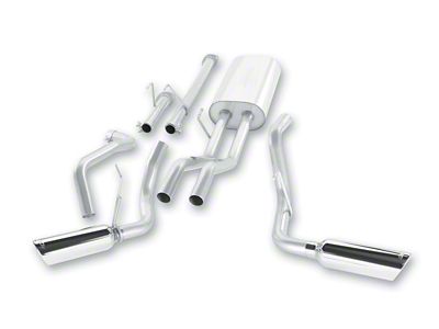 Borla Touring Dual Exhaust System with Polished Tips; Side Exit (09-21 5.7L Tundra)