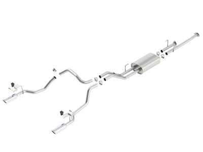 Borla Touring Dual Exhaust System with Polished Tips; Rear Exit (14-21 5.7L Tundra)