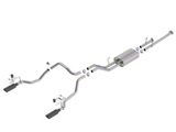 Borla Touring Dual Exhaust System with Black Chrome Tips; Rear Exit (14-21 5.7L Tundra)