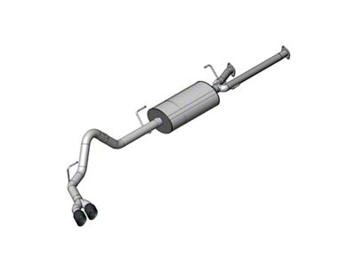 Corsa Performance Sport Single Exhaust System with Twin Black Tips; Side Exit (07-08 5.7L Tundra)
