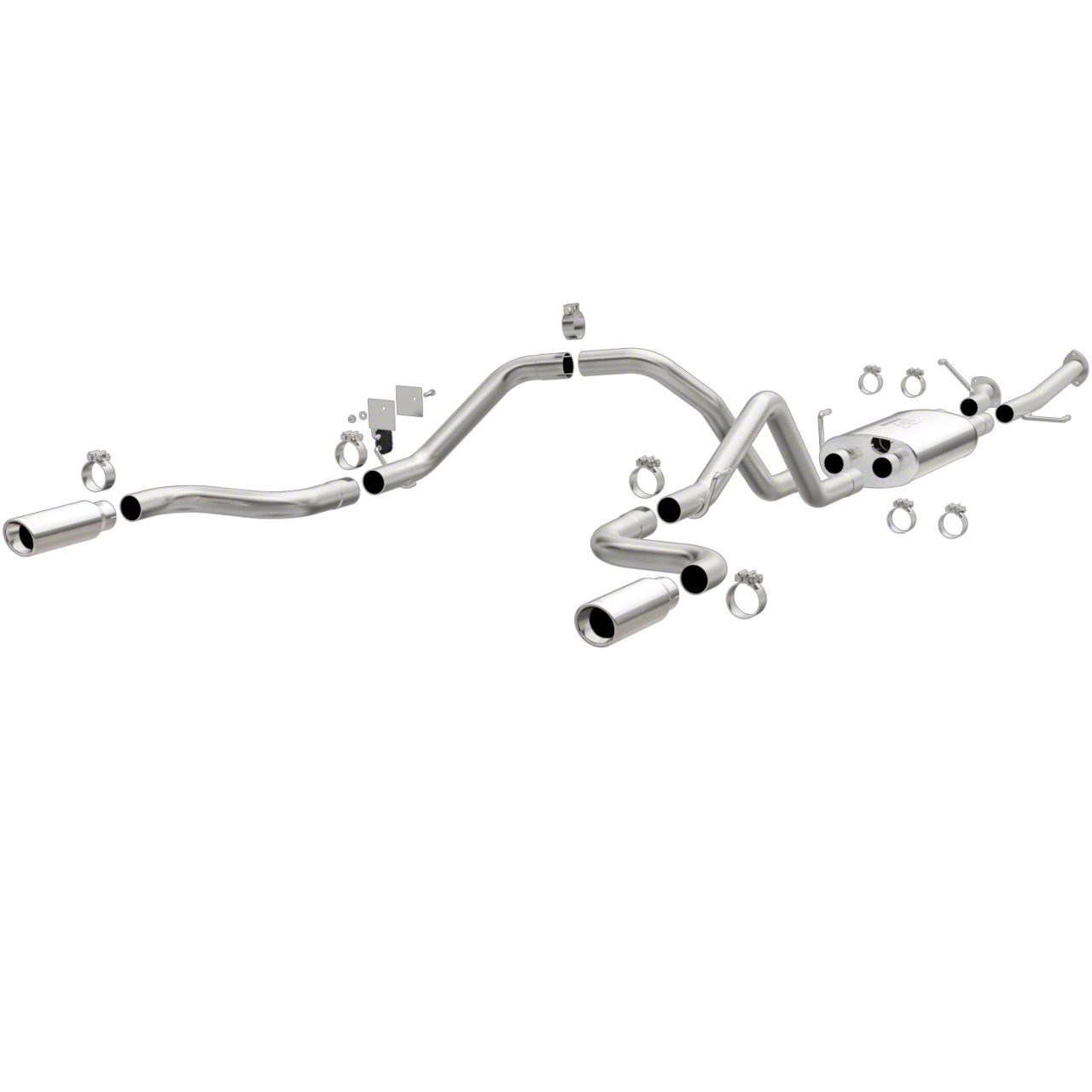 Magnaflow Street Series Dual Exhaust System with Polished Tips; Rear Exit (10-13 4.6L Tundra)