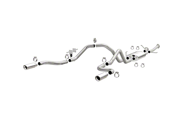 Magnaflow Street Series Dual Exhaust System with Polished Tips; Rear Exit (14-21 5.7L Tundra)