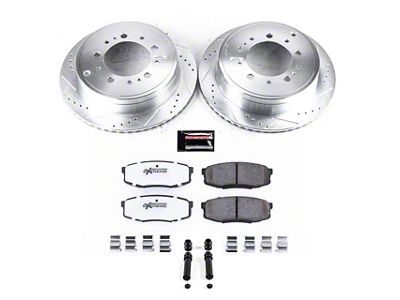 PowerStop Z36 Extreme Truck and Tow 5-Lug Brake Rotor and Pad Kit; Rear (07-21 Tundra)