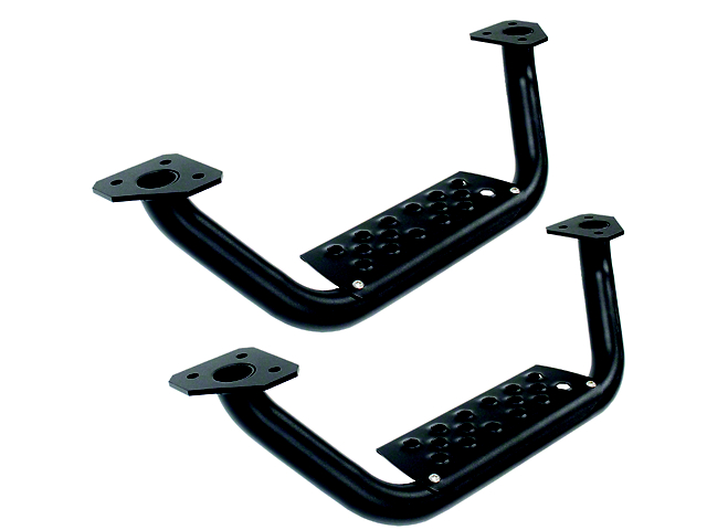 Drop Steps for Dominator D6 Side Steps Only; Textured Black (07-21 Tundra Double Cab, CrewMax w/ Dominator D6 Side Steps)