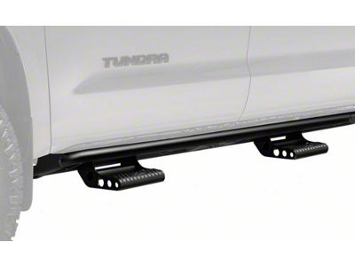 N-Fab Cab Length RKR Side Rails with Detachable Steps; Textured Black (07-21 Tundra CrewMax)