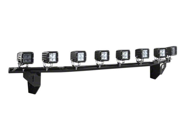 N-Fab Front Light Mount Bar with Multi-Mount; Gloss Black (14-21 Tundra)