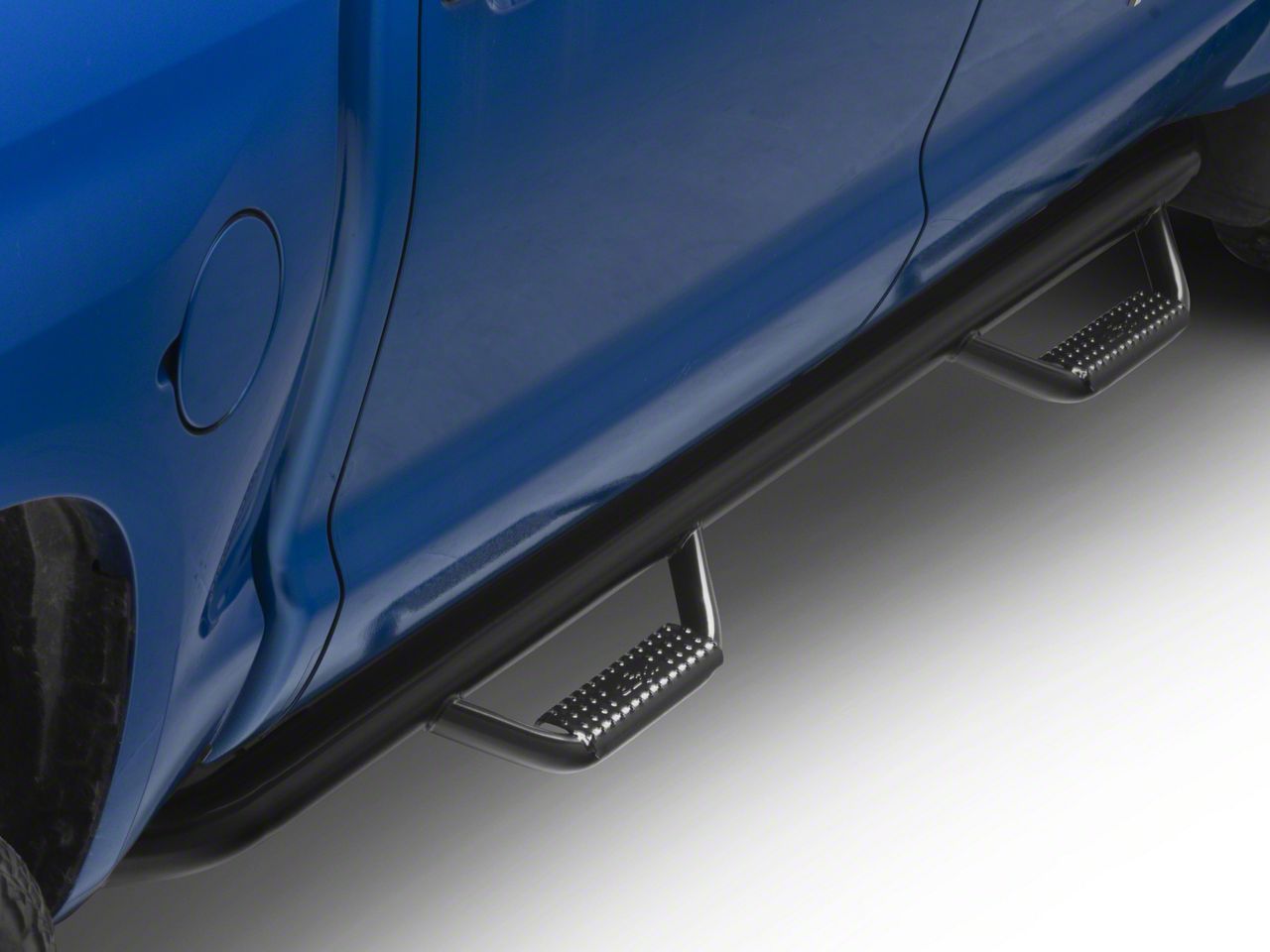 N-Fab Wheel 2 Wheel Nerf Side Step Bars; Gloss Black (07-21 Tundra CrewMax)