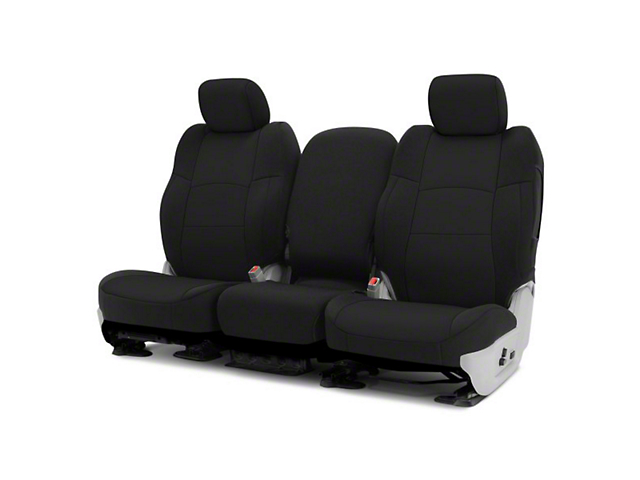 ModaCustom Wetsuit Front Seat Covers; Black (07-13 Tundra Double Cab w/ Bench Seat)
