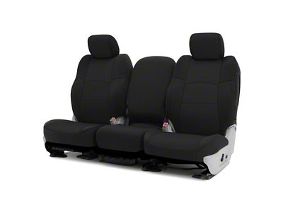 ModaCustom Wetsuit Front Seat Covers; Black (14-21 Tundra Double Cab w/ Bench Seat)