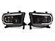 Raxiom Axial Series Headlights with LED Bar; Black Housing; Clear Lens (07-13 Tundra w/o Level Adjuster)