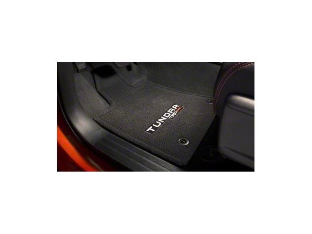 Toyota TRD Pro Carpet Front and Rear Floor Mats; Black (14-21 Tundra Double Cab)