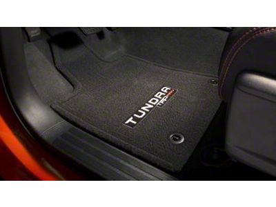 Toyota TRD Pro Carpet Front and Rear Floor Mats; Black (14-21 Tundra Double Cab)
