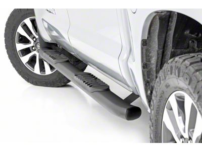Rough Country Oval Nerf Side Step Bars; Black (07-21 Tundra CrewMax)