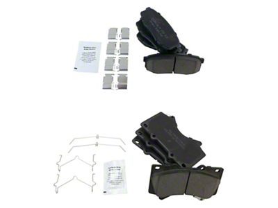 Ceramic Brake Pads; Front and Rear (07-21 Tundra)