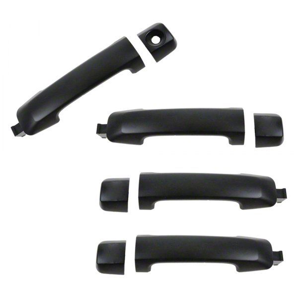 Tundra Exterior Door Handles; Front and Rear; Paint to Match Black (07