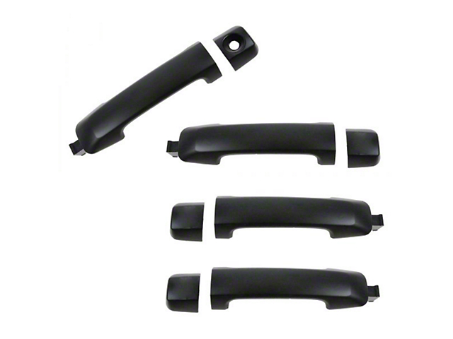 Exterior Door Handles; Front and Rear; Paint to Match Black (07-21 Tundra CrewMax)