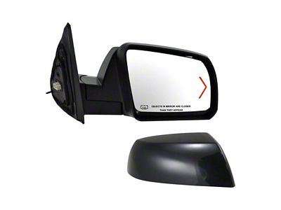 Powered Heated Mirror with Amber Turn Signal; Flat Black; Passenger Side (07-13 Tundra)