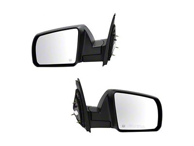 Powered Heated Manual Folding Mirrors; Paint to Match Black (07-13 Tundra)