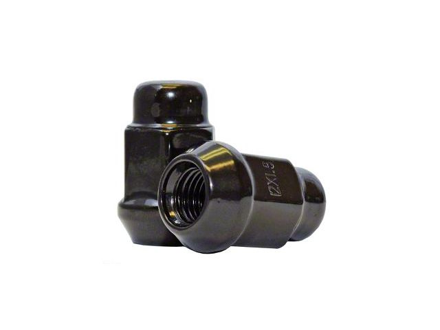Black Acorn Lug Nut Kit; 12mm x 1.5; Set of 24 (22-23 Tundra)