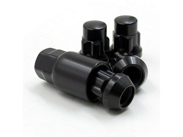 Locks with Key for Black Acorn Lug Nuts; 12mm x 1.5 (22-23 Tundra)