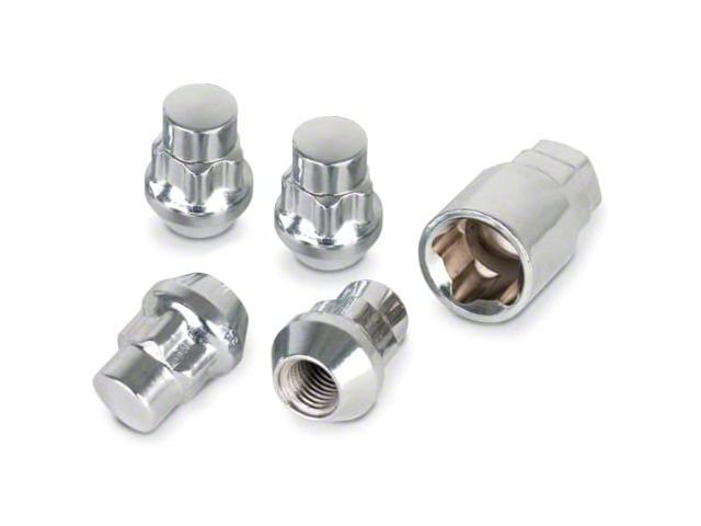Locks with Key for Chrome Acorn Lug Nuts; 12mm x 1.5 (22-23 Tundra)