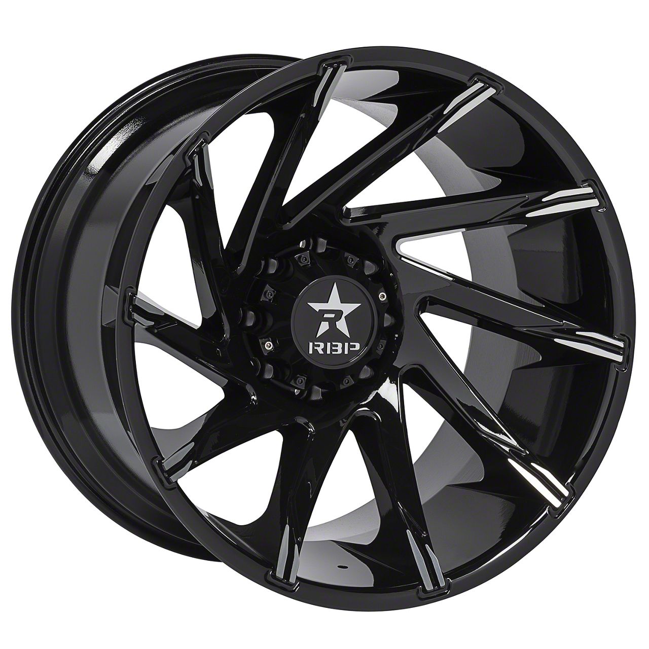 RBP 77R Spike Gloss Black Machined 5-Lug Wheel; 20x12; -44mm Offset (14-21 Tundra)