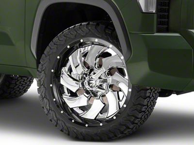 Fuel Wheels Cleaver Chrome with Gloss Black 6-Lug Wheel; 22x10; -13mm Offset (22-24 Tundra)